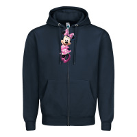 Navy minni mouse Zipper Hoodie - linhVisuals