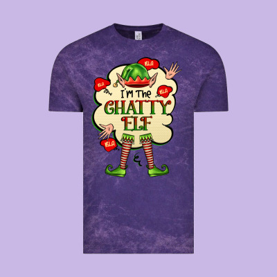 Im The Chatty Elf Vintage Tee Designed By Fadigitalartstudio