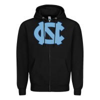 Black north carolina Zipper Hoodie - linhVisuals
