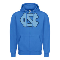 True Royal north carolina Zipper Hoodie - linhVisuals