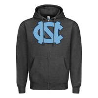 Charcoal Heather north carolina Zipper Hoodie - linhVisuals