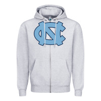 Heather Grey north carolina Zipper Hoodie - linhVisuals