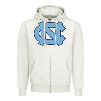 Oatmeal Heather north carolina Zipper Hoodie - linhVisuals