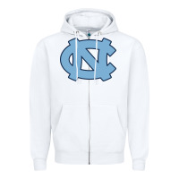 White north carolina Zipper Hoodie - linhVisuals