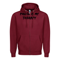 Burgundy padel is my therapy Zipper Hoodie - linhVisuals