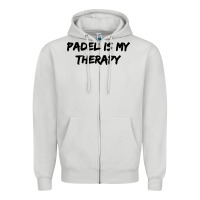 Dove Grey padel is my therapy Zipper Hoodie - linhVisuals