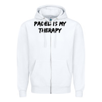 White padel is my therapy Zipper Hoodie - linhVisuals