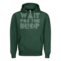 Sports Green retro edm wait for the drop house dj trance wash t shirt Zipper Hoodie - linhVisuals