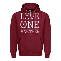 Love One Another Jesus Quote Christian T Shirt Zipper Hoodie | Teevron