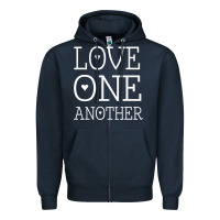 Navy love one another jesus quote christian t shirt Zipper Hoodie - linhVisuals
