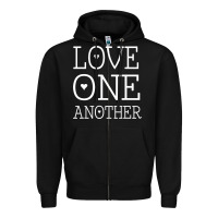 Black love one another jesus quote christian t shirt Zipper Hoodie - linhVisuals