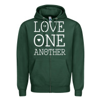 Sports Green love one another jesus quote christian t shirt Zipper Hoodie - linhVisuals