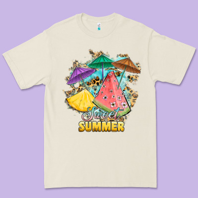 Sweet Summer Watermelon Pineapple Fruits Premium Tee Designed By Ranaportraitstore