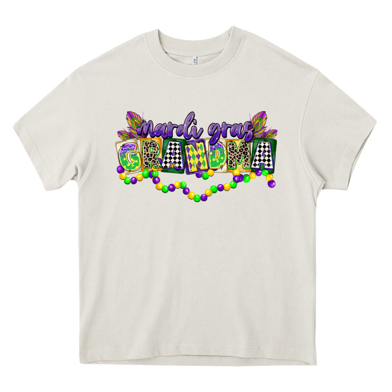 Mardi Gras Grandma Heavy Core Tee by CowGirlArtShop | Teevron