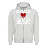 Dove Grey we broke up still cousins funny redneck break up gag joke t shirt Zipper Hoodie - linhVisuals
