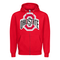Red OSU, athletics gear Zipper Hoodie - linhVisuals