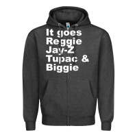 Charcoal Heather it goes reggie jay Zipper Hoodie - linhVisuals