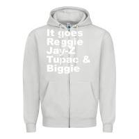 Dove Grey it goes reggie jay Zipper Hoodie - linhVisuals