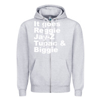 Heather Grey it goes reggie jay Zipper Hoodie - linhVisuals