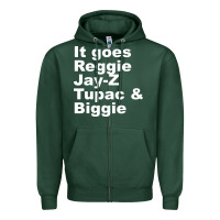 Sports Green it goes reggie jay Zipper Hoodie - linhVisuals
