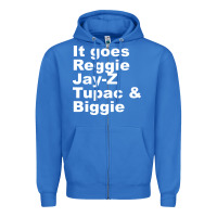 True Royal it goes reggie jay Zipper Hoodie - linhVisuals
