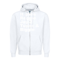White it goes reggie jay Zipper Hoodie - linhVisuals