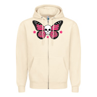 Sandshell butterfly skull Zipper Hoodie - linhVisuals