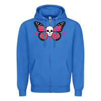 True Royal butterfly skull Zipper Hoodie - linhVisuals