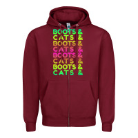 Burgundy edm rave shirt  boots and cats gift Zipper Hoodie - linhVisuals