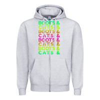 Heather Grey edm rave shirt  boots and cats gift Zipper Hoodie - linhVisuals