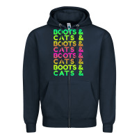 Navy edm rave shirt  boots and cats gift Zipper Hoodie - linhVisuals