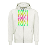 Oatmeal Heather edm rave shirt  boots and cats gift Zipper Hoodie - linhVisuals