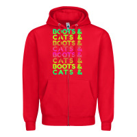 Red edm rave shirt  boots and cats gift Zipper Hoodie - linhVisuals