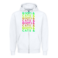 White edm rave shirt  boots and cats gift Zipper Hoodie - linhVisuals