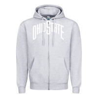 Heather Grey OSU, athletics gear Zipper Hoodie - linhVisuals