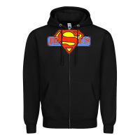 Black tshirt my superhero is jesus, faith love god shirt t shirt Zipper Hoodie - linhVisuals