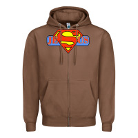 Chestnut tshirt my superhero is jesus, faith love god shirt t shirt Zipper Hoodie - linhVisuals