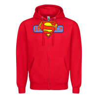 Red tshirt my superhero is jesus, faith love god shirt t shirt Zipper Hoodie - linhVisuals