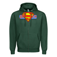 Sports Green tshirt my superhero is jesus, faith love god shirt t shirt Zipper Hoodie - linhVisuals
