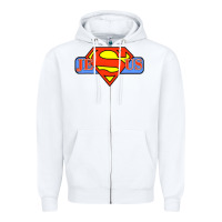 White tshirt my superhero is jesus, faith love god shirt t shirt Zipper Hoodie - linhVisuals