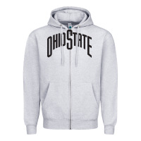 Heather Grey OSU, athletics gear Zipper Hoodie - linhVisuals