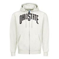Oatmeal Heather OSU, athletics gear Zipper Hoodie - linhVisuals