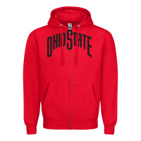 Red OSU, athletics gear Zipper Hoodie - linhVisuals