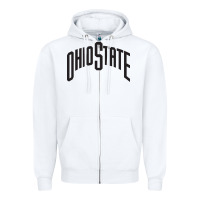 White OSU, athletics gear Zipper Hoodie - linhVisuals