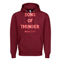 Burgundy sons of thunder zebedee james and john mark 317 bible t shirt Zipper Hoodie - linhVisuals