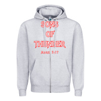 Heather Grey sons of thunder zebedee james and john mark 317 bible t shirt Zipper Hoodie - linhVisuals