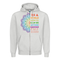 Dove Grey kindeness In A World Where You Can Be Anything Choose Kind Kindness Zipper Hoodie - linhVisuals