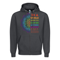 Smoke kindeness In A World Where You Can Be Anything Choose Kind Kindness Zipper Hoodie - linhVisuals