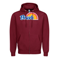 Burgundy Bravo Supermarket Zipper Hoodie - linhVisuals