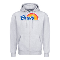 Heather Grey Bravo Supermarket Zipper Hoodie - linhVisuals